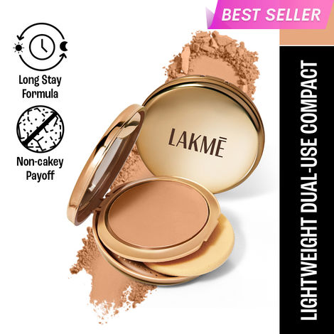 Buy Lakme 9to5 Fashionista Collection Double Duty Dual Finish Compact 16 Sand,9 gm-Purplle