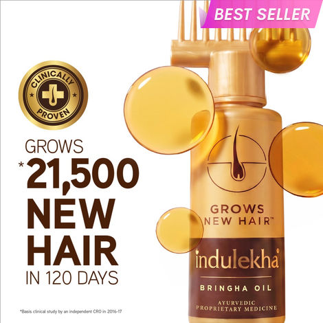 Buy Indulekha Bringha Hair Oil, with 11 Herbs, Ayurvedic Hair Oil for Hair Growth, 100 ml-Purplle