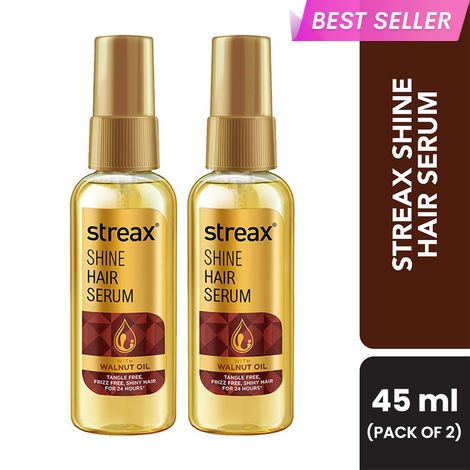 Buy Streax Hair Serum vitalised with Walnut Oil (45 ml)- Pack of 2-Purplle