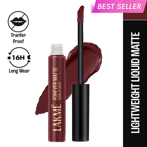 Buy Lakme Forever Matte Liquid Lip Colour - Wine Touch (5.6 ml)-Purplle