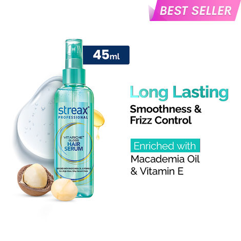 Buy Streax Professional Vitariche Gloss Hair Serum For Women| With Vitamin E & Macadamia Oil | For All Hair Types| 45 ml-Purplle