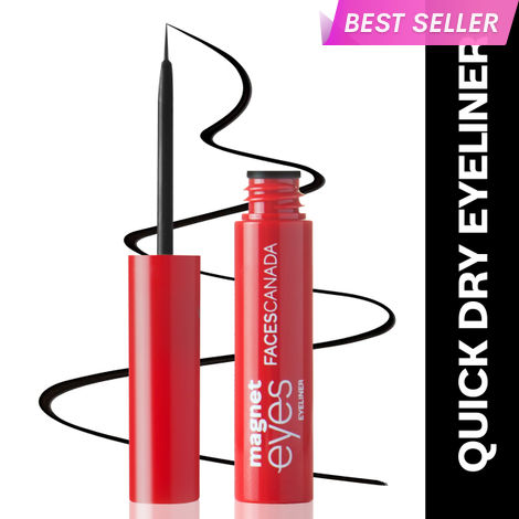 Buy FACES CANADA Magneteyes Eyeliner - Black, 3.5 ml | Intense Color | Quick Drying | 24HR Long Lasting | Fine Tip Precision | Almond Oil Enriched | Waterproof | Smudgeproof-Purplle