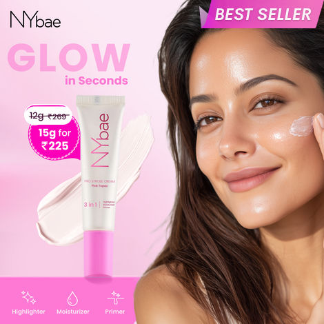 Buy NY Bae PRO Strobe Cream - Pink Topaz (15 gm) | Primer + Highlighter + Moisturizer | Dewy Makeup | Glowing Korean Skin | Best Suited For Normal To Dry Skin-Purplle