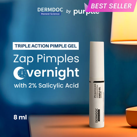 Buy DermDoc 2% Salicylic Acid Pimple Gel (8 ml)| Acne Spot Treatment for Oily & Acne-Prone Skin | Reduces Pimples, Redness & Inflammation | Clears Clogged Pores | Lightweight Fast Absorbing Anti-Acne Gel for Breakouts & Active Pimples-Purplle