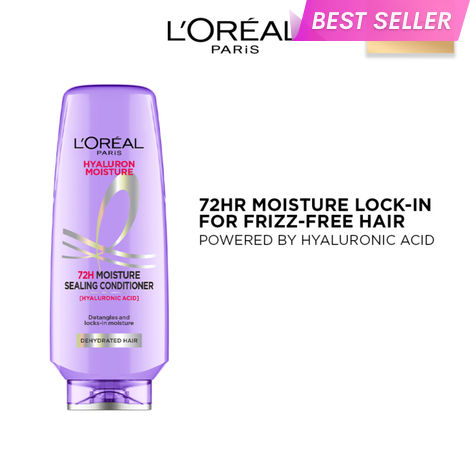 Buy L'Oreal Paris Hyaluron Moisture 72HR Moisture Sealing Conditioner powered by Hyaluronic Acid, for Frizz-free, Hydrated and Bouncy Hair Full of Life | 175 ml-Purplle