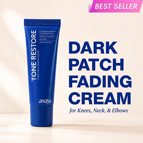 Buy ASAYA Tone Restore Cream for Dark Knees, Elbows & Neck | Depigmenting Cream with MelaMe™ Complex, Kojic Acid, AHAs & Urea | Brightening & Smoothing | Evens skin tone | Smooths rough, textured skin | For Men & Women | 50 gm-Purplle