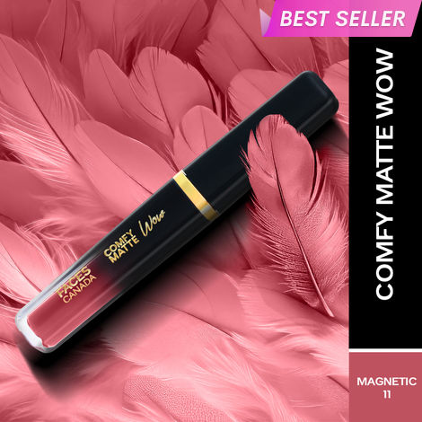 Buy FACES CANADA Comfy Matte Wow Liquid Lipstick - Magnetic 11 (3.8 ml) | One Swipe Application | Highly Pigmented | Comfortable Wear | Glides Smoothly | Long Lasting | Transferproof-Purplle
