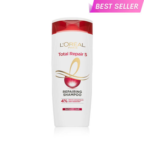 Buy L'Oreal Paris Total Repair 5 Shampoo For Damaged Hair | Powered by Keratin XS Technology| Fights 5 Signs of Hair Damage- Frizz, Breakage, Dryness, Stiff Hair, and Split ends | 340 ml-Purplle
