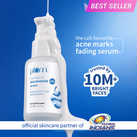 Buy Plum 10% Niacinamide Face Serum With Rice Ferment - Brightens Skin & Fades Blemishes & Acne Marks 30 ml-Purplle