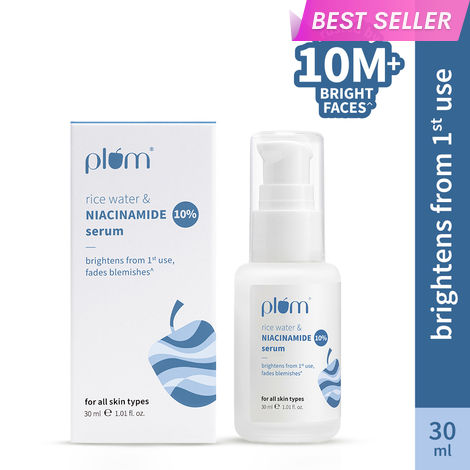 Buy Plum 10% Niacinamide Face Serum With Rice Ferment - Brightens Skin & Fades Blemishes & Acne Marks 30 ml-Purplle