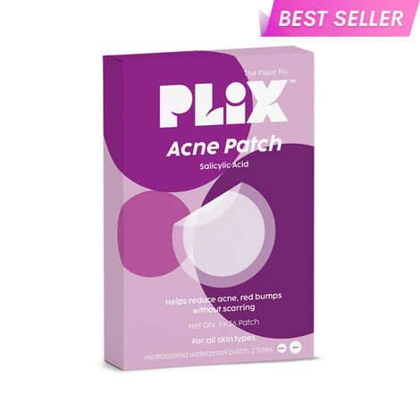 Buy PLIX Acne Patch Transparent, Waterproof with 0.5% Salicylic Acid | Ultra-thin with 100% Hydrocolloid | For Pimple Skin | 2 Sizes |36 patches-Purplle