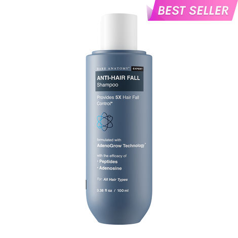 Buy Bare Anatomy Anti-Hair Fall Shampoo | Provides 5X Hair Fall Control | For Hair Fall | Suitable For All Hair Types | 100 ml-Purplle