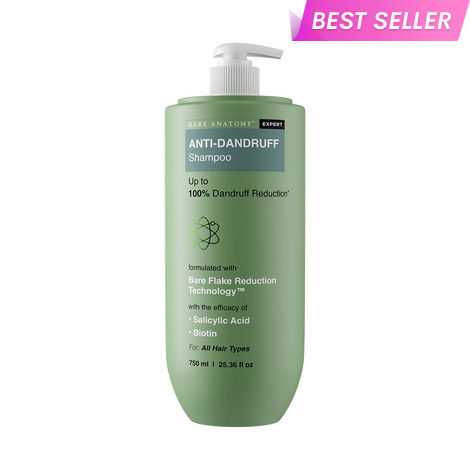 Buy Bare Anatomy Expert Anti-Dandruff Shampoo | Up to 100% Dandruff Reduction | Targets Oily Scalp and Sheds Dry Flakes | 750 ml-Purplle