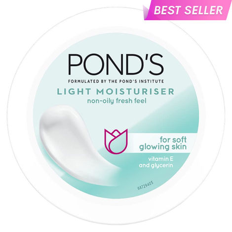 Buy Ponds Light Moisturiser Non-Oily Fresh Feel With Vitamin E + Glycerine | 100 ml-Purplle
