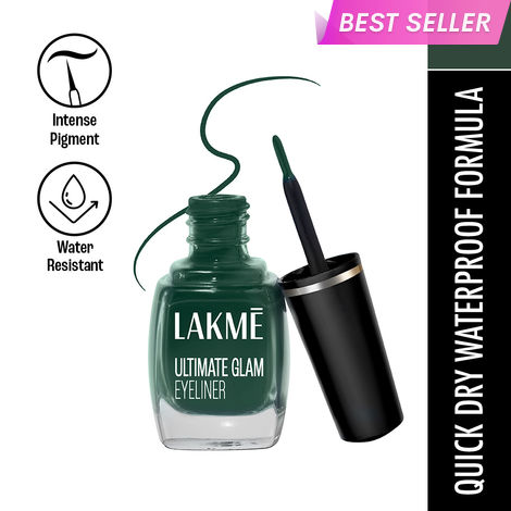 Buy Lakme Ultimate Glam Eye Liner - Green (9 ml)-Purplle