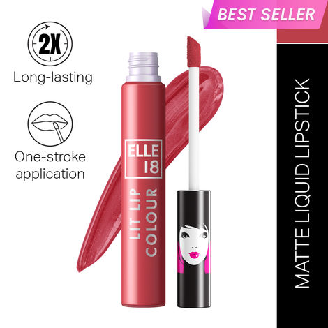 Buy Elle18 Liquid Lip Color Rose Charm 5.6 ml-Purplle