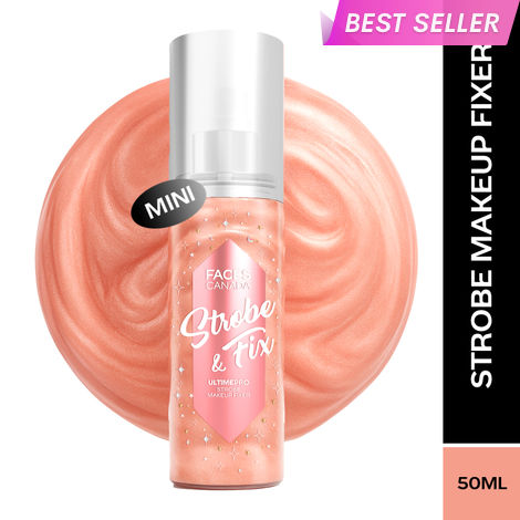 Buy FACES CANADA Ultime Pro Strobe Makeup Fixer Mini - Rose Gold, 50 ml | 12HR Long Lasting Makeup Setting Spray | Dewy Shimmery Glow Finish | Hydrating, Non-Sticky | Waterproof, Transferproof & Alcohol-Free-Purplle