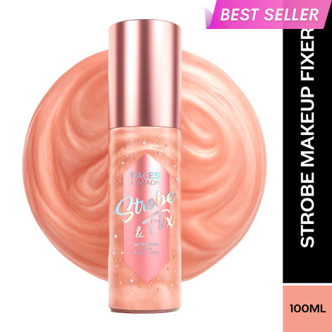Buy FACES CANADA Ultime Pro Strobe Makeup Fixer - Rose Gold, 100 ml | 12HR Long Lasting Makeup Setting Spray | Dewy Shimmery Glow Finish | Hydrating, Non-Sticky | Waterproof, Transferproof & Alcohol-Free-Purplle