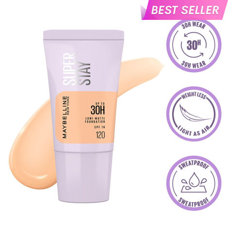 Buy Maybelline New York Super Stay Lumi-Matte Foundation- 120,&nbsp; 30H Wear, Lightweight, Suitable for all Skin Types, Soft Glow, Buildable Coverage -18 ml-Purplle
