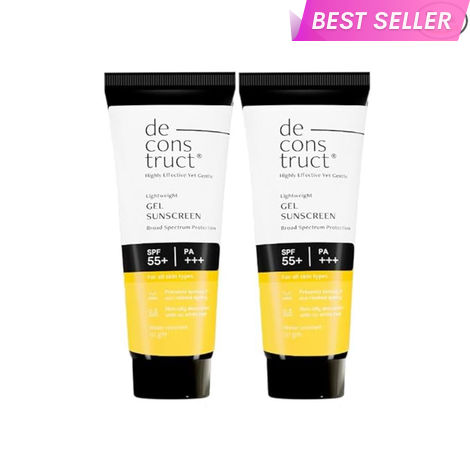 Buy Deconstruct Lightweight Gel Sunscreen- SPF 55+ and PA+++ (Pack of 2) 50 gm each-Purplle