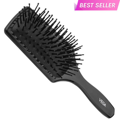 Buy VEGA Premium Collection Mini Paddle Hair Brush for Men & Women| Wide Detangle Brush for Long, Thick & Curly, Wavy Hair | Reducing Hair Breakage and Frizzy, (India's No.1* Hair Brush Brand, 8586M) 1 pc-Purplle
