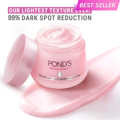 Buy Pond's Bright Beauty Light Cream with UV Filter, Niasorcinol, Fades Dark Spots, Brightens Skin, 50 gm-Purplle