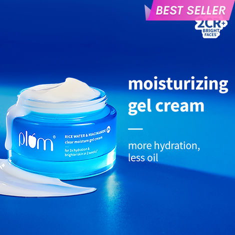 Buy Plum 2% Niacinamide & Rice Water Superlight Gel Cream Moisturizer for Face | Oil-Free Hydration | Brightens, Fades Blemishes | Dermat-Tested | All Skin Types | Women & Men | 100% Vegan | 25 gm-Purplle