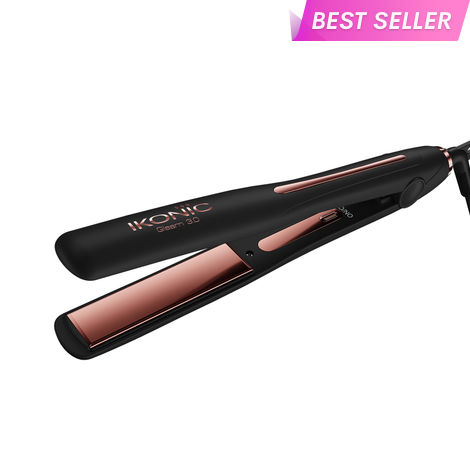 Buy IKONIC PROFESSIONAL Gleam 3.0 Hair Straightener, Black| Super Slim 1 Inch Plates | Ergonomically Slim | Digital Temperature Control| Automated Shut Off Safety | Advanced Rose Gold Titanium Surface| Quick Heat 1 pc-Purplle