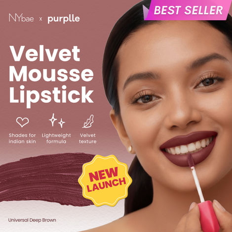 Buy NY Bae Velvet Mousse Lipstick – Brown Girl Brown 10 (6.5 ml)| Velvet Matte Finish | Long-Lasting | Transferproof & Smudgeproof | Ultra Light & Smooth Texture | High Color Payoff-Purplle