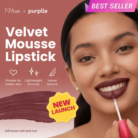 Buy NY Bae Velvet Mousse Lipstick – Pink Roast 11 (6.5 ml) | Velvet Matte Finish | Long-Lasting | Transferproof & Smudgeproof | Ultra Light & Smooth Texture | High Color Payoff-Purplle
