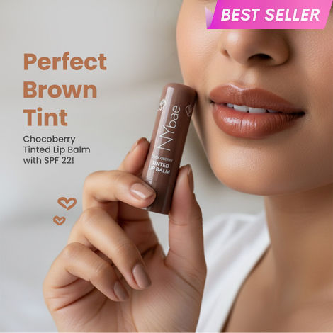Buy NY Bae Choco Berry Tinted Lip Balm with SPF 22 Choco Brown Tint | Deeply Nourishing Lip Color with Almond Oil, Shea Butter & Vitamin E | Soft, Smooth & Sun-Protected Lips 4.5 gm-Purplle