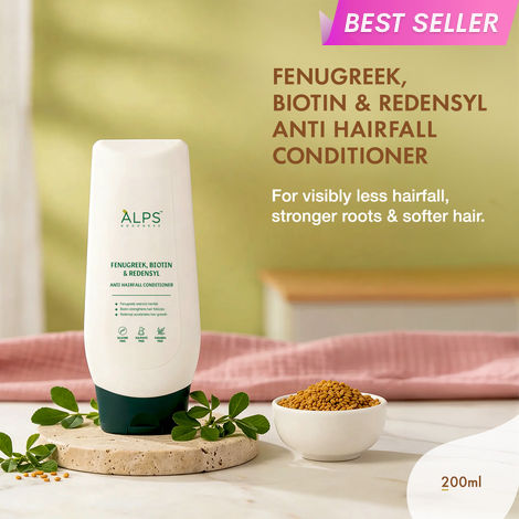 Buy Alps Goodness Fenugreek, Biotin and Redensyl Anti Hairfall Hair Conditioner (200 ml)| Methi Hairloss Control Conditioner For All Hair Types | Silicone, Sulphate & Paraben Free | Vegan & Cruelty Free-Purplle