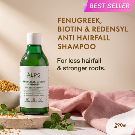 Buy Alps Goodness Fenugreek Biotin & Redensyl Anti Hairfall Shampoo (290 ml) | Methi Hairloss Control Shampoo For All Hair Types | Sulphate, Silicone & Paraben Free | Gentle & Mild Cleansing Shampoo| Vegan-Purplle