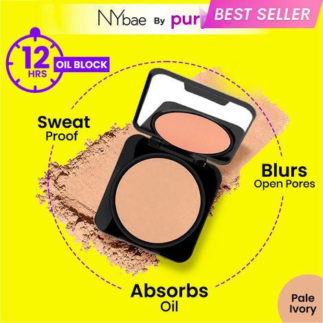 Buy NY Bae Runway Radiance Compact Powder - Pale Ivory 01 (9 gm) | Fair Skin Tone | Mattifies Skin | Blurs Pores | Oil-Control | Long-wear Creaseless Makeup | Loose Powder-Purplle