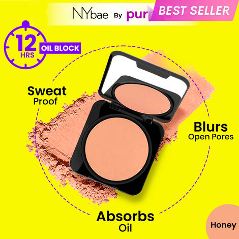 Buy NY Bae Runway Radiance Compact Powder - Honey 04 (9 gm) | Medium Skin Tone | Mattifies Skin | Blurs Pores | Oil-Control | Long-wear Creaseless Makeup | Loose Powder-Purplle