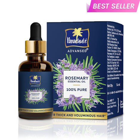Buy Parachute Advansed Rosemary Essential Oil | 100% Pure | for Thick & Voluminous Hair | Moisturises dry hair, Reduces hair breakage, Improves hair Resilience, Promotes Healthy-Looking Hair - 14 ml-Purplle
