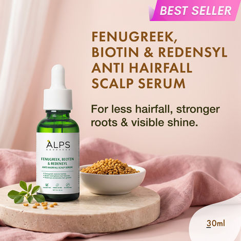 Buy Alps Goodness Anti Hairfall Scalp Serum with Fenugreek Biotin and Redensyl (30 ml) | Methi Hair Serum | Silicone & Sulphate Free | Hair Growth Serum For All Hair Types-Purplle