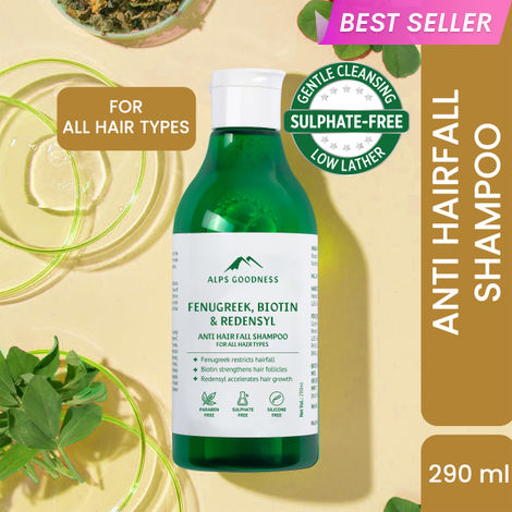 Buy Alps Goodness Fenugreek Biotin & Redensyl Anti Hairfall Shampoo (290 ml) | Methi Hairloss Control Shampoo For All Hair Types | Sulphate, Silicone & Paraben Free | Gentle & Mild Cleansing Shampoo| Vegan-Purplle