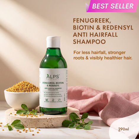 Buy Alps Goodness Fenugreek Biotin & Redensyl Anti Hairfall Shampoo (290 ml) | Methi Hairloss Control Shampoo For All Hair Types | Sulphate, Silicone & Paraben Free | Gentle & Mild Cleansing Shampoo| Vegan-Purplle
