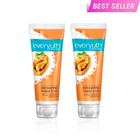 Buy Everyuth Naturals Exfoliating Walnut Scrub Pack of 2 | Removes Blackheads & Dead Skin Cells | Deep Cleansing, Exfoliating & Brightening Formula for Smooth, Glowing Skin | Skincare Duo (100 gm x 2)-Purplle