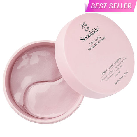 Buy SeoulSkin Snail Mucin Under Eye Serum Patches (32 Pcs) – Korean Eye Patches for Dark Circles, Puffy Eyes, Hydrates & Repairs with Niacinamide & Hyaluronic Acid – Paraben-Free, Sulphate-Free, Cruelty-Free-Purplle