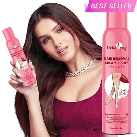 Buy Urban Yog Hair Removal Cream Spray for Women | Painless Body Hair Removal Spray for legs, hands, underarm & back (200 ml, Rose)-Purplle