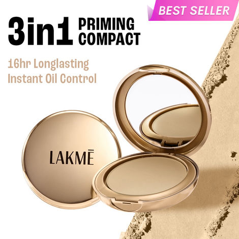 Buy Lakme 9 To 5 Powerplay Matte Compact, 3-in-1, Dry/Oily Skin, Silky Golden (9 gm)-Purplle