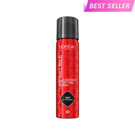 Buy Loreal Paris Infaillible 3-Second Setting Mist, Transfer-proof & Waterproof Setting Spray, Quick drying, 75 ml-Purplle