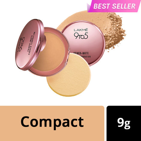 Buy Lakme 9 To 5 Primer + Matte Powder Foundation Compact - Rose Silk (9 gm)-Purplle