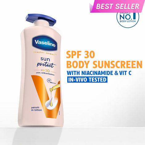 Buy Vaseline Sun Protect SPF 30 Body Lotion, Reduces Tan Lines in 7 Days, UVA + UVB PA+++ 400 ml-Purplle
