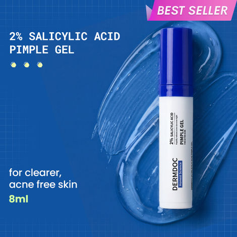 Buy DermDoc 2% Salicylic Acid Pimple Gel (5 ml)| Acne Spot Treatment for Oily & Acne-Prone Skin | Reduces Pimples, Redness & Inflammation | Clears Clogged Pores | Lightweight Fast Absorbing Anti-Acne Gel for Breakouts & Active Pimples-Purplle