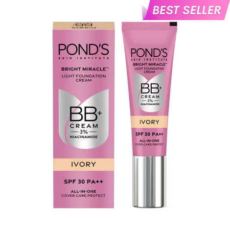 Buy Ponds BB+ Cream| Instant Spot Coverage + Light Make-up Glow | Tinted Moisturiser | Enhances Glow |Ivory |18 gms-Purplle