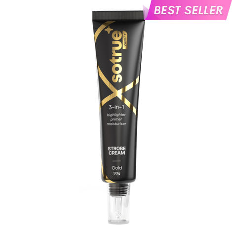 Buy SOTRUE Strobe Cream Gold for Face Radiance, Multipurpose Strobe Cream, Dewy Glazed Instant Glow, Highlighter For Face, Boosts Hydration, For All Skin Types, 30 gm-Purplle