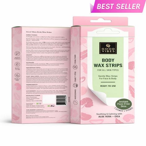 Buy Good Vibes Wax Strip Pack of 8-Purplle
